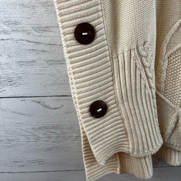 Pure Knits Chunky Button Cowl Poncho Sweater Size S - Picture 6 of 9